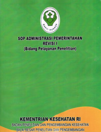 SOP Administrasi Pemerintah Revisi I ( Bidang Pelayanan Penelitian )