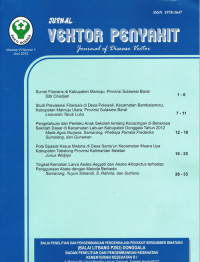 Jurnal Vektor Penyakit, Journal of Disease Vector, Vol. VI No. 1 Juni 2012