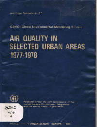 Air Quality In Selected Urban Areas 1977-1978