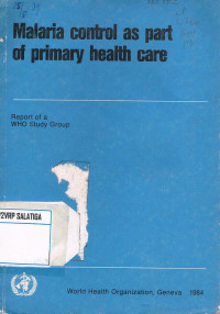 Malaria Control as Part Primary Health Care