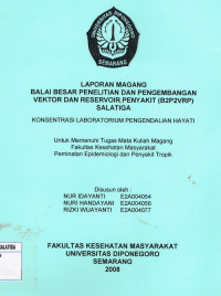 Laporan Magang Konsentrasi Laboratorium Pengendalian Hayati B2P2VRP Salatiga