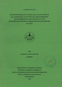 Metode Pengendalian Nyamuk Aedes sp. Secara Kimiawi Dalam Penanggulangan Penyakit Demam Berdarah Debgue (DBD) di B2P2VRP Salatiga