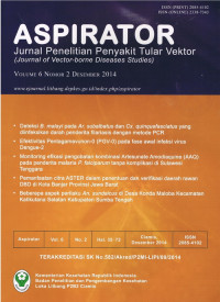 Aspirator : Jurnal Penelitian Penyakit Tular Vektor