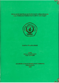 PENGARUH EKSTRAK BAWANG DAUN (Allium fistulosum linn) TERHADAP KEMATIAN LARVA Aedes aegypti