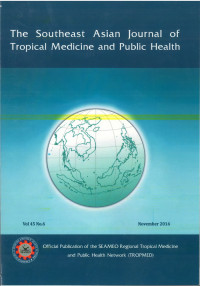 The Southeast Asian Journal of Tropical Medicine and Public Health Vol 45 No.6 November 2014