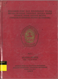 Pengaruh Suhu dan Kelembaban Udara Secara Alamiah terhadap Jangka Hidup Nyamuk Aedes Aegypti Betina