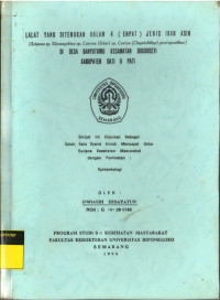 Lalat yang Ditemukan dalam 4 (Empat) Jenis Ikan Asin (Sciaena sp, Glossogobius sp, Caranx (Selar) sp, Corica (Clupeichthys)goniognathus)