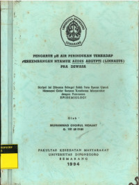 Pengaruh pH Air Perindukan Terhadap Perkembangan Nyamuk Aedes Aegypti (Linnaeus) Pra Dewasa