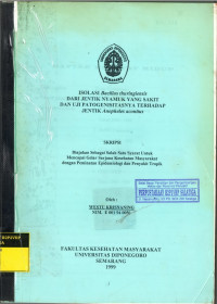 Isolasi Bacillus Thuringiensis dari Jentik Nyamuk yang Sakit dan Uji Patogenisitasnya terhadap Jentik Anopheles Aconitus