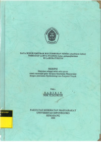 Skripsi: Daya Bunuh Ekstrak Biji Tumbuhan Mimba (Azadiracta indica) Terhadap Larva Nyamuk Culex. quinquefasciatus di Laboratorium