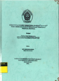 Skripsi: Efektivitas Residu Insektisida Baygon dan Hit pada Berbagai Bahan Permukaan Terhadap Periplaneta Americana