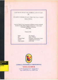 Laporan Praktek Kerja Lapangan di Stasiun Penelitian Vektor Penyakit Salatiga