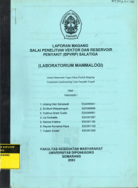 Laporan Magang Balai Penelitian Vektor dan Reservoir Penyakit (BPVRP) Salatiga