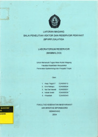 Laporan Magang Balai Penelitian Vektor dan reservoir Penyakit (BPVRP) Salatiga