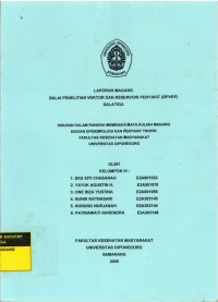 Laporan Magang Balai Penelitian Vektor dan Reservoir Penyakit (BPVRP) Salatiga