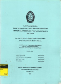 Laporan Magang: Konsentrasi Laboratorium Uji Kaji Insektisida Rumah Tangga