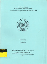 Laporan Magang: Penggunaan Alat Pelindung Diri di Laboratorium Mikrobiologi B2P2VRP Salatiga