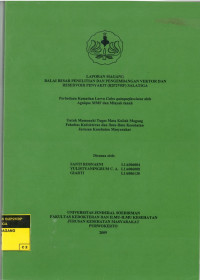 Laporan Magang: Perbedaan Kematian Larva Culex quinquefasciatus oleh Agnique MMF dan Minyak Tanah