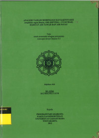 Tesis: Analisis Variasi Morfologi dan Kaetotaksi Anopheles vagus Donitz, 1902 (Diptera; Culicidae) Habitat Air Tawar dan Air Payau