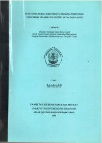 Skripsi: Efektivitas Residu Insektisida K-Otab (Deltamethrine) pada Bahan Kelambu Polyester, Katun dan Plastik)