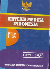 Materia Medika Indonesia Jilid I-IV