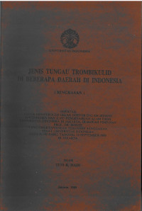 Jenis Tungau Trombikulid di Beberapa Daerah di Indonesia ( Ringkasan )