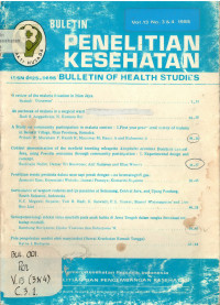 Bulletin Penelitian Kesehatan = Bulletin Of Health Studies Vol. 13 No. 3&4 1985