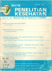 Bulletin Penelitian Kesehatan = Bulletin Of Health Studies Vol. 14 No.2 1986