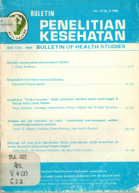 Bulletin Penelitian Kesehatan = Bulletin of Health Studies Vol. 14 No.2 1986