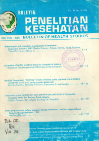 Bulletin Penelitian Kesehatan = Bulletin of Health Studies Vol. 14 No.4 1986