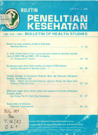 Bulletin Penelitian Kesehatan = Bulletin of Health Studies Vol. 16 No.2 1988