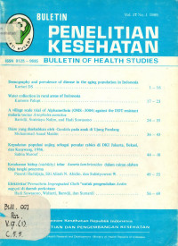 Bulletin Penelitian Kesehatan = Bulletin of Health Studies Vol. 17 No.1 1989