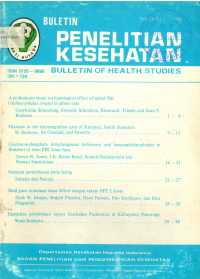 Bulletin Penelitian Kesehatan = Bulletin of Health Studies Vol. 18 No.1 1990