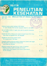 Bulletin Penelitian Kesehatan = Bulletin of Health Studies Vol. 19 No.3 1991