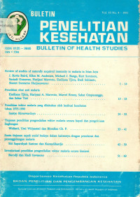 Bulletin Penelitian Kesehatan = Bulletin of Health Studies Vol. 19 No.4 1991