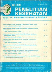 Bulletin Penelitian Kesehatan = Bulletin of Health Studies Vol. 20 No.2 1992