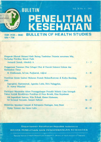 Bulletin Penelitian Kesehatan = Bulletin of Health Studies Vol. 20 No.4 1992