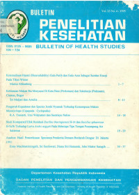 Bulletin Penelitian Kesehatan = Bulletin of Health Studies Vol. 23 No.4 1995