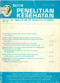 Bulletin Penelitian Kesehatan = Bulletin of Health Studies Vol. 22 No.2 1994