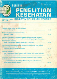 Bulletin Penelitian Kesehatan = Bulletin of Health Studies Vol. 23 No.2 1995