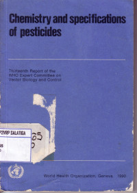 Chemistry and specifications of pesticides