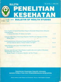 Bulletin Penelitian Kesehatan = Bulletin of Health Studies Vol.26 No.1 - 1998/1999