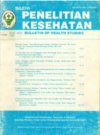 Bulletin Penelitian Kesehatan = Bulletin of Health Studies Vol.26 No.2&3 - 1998/1999