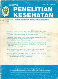 Bulletin Penelitian Kesehatan = Bulletin of Health Studies Vol.27 No.1 - 1999/2000