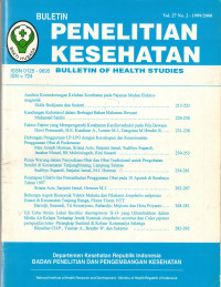 Bulletin Penelitian Kesehatan = Bulletin of Health Studies Vol.27 No.2 - 1999/2000