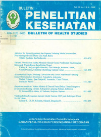 Bulletin Penelitian Kesehatan = Bulletin of Health Studies Vol.28 No.3&4 - 2000