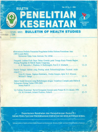 Bulletin Penelitian Kesehatan = Bulletin of Health Studies Vol.29 No.1 - 2001