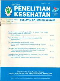 Bulletin Penelitian Kesehatan = Bulletin of Health Studies Vol.29 No.4 - 2001