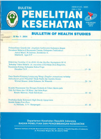 Bulletin Penelitian Kesehatan = Bulletin of Health Studies Vol.32 No.1 - 2004