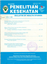 Bulletin Penelitian Kesehatan = Bulletin of Health Studies Vol.32 No.4 - 2004